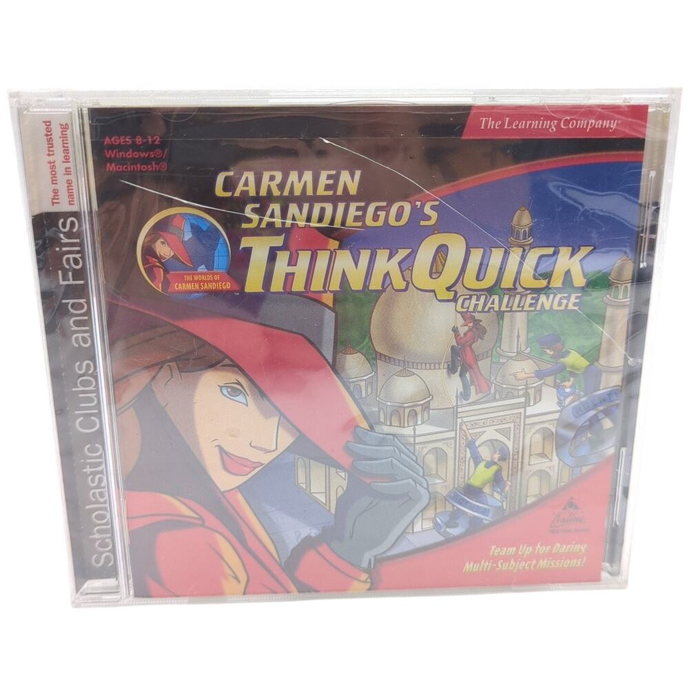 Carmen Sandiego's Think Quick Challenge PC Mac CD-ROM Game Learning Company NEW